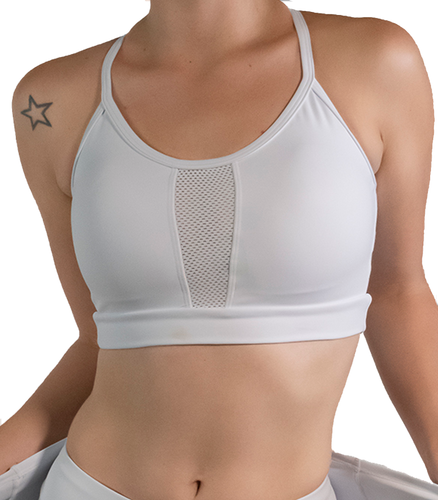 Strap Top with Front Mesh Panel