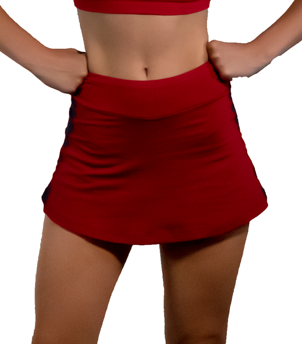 Pantalones cortos de ataque de falda con cintura de logotipo
